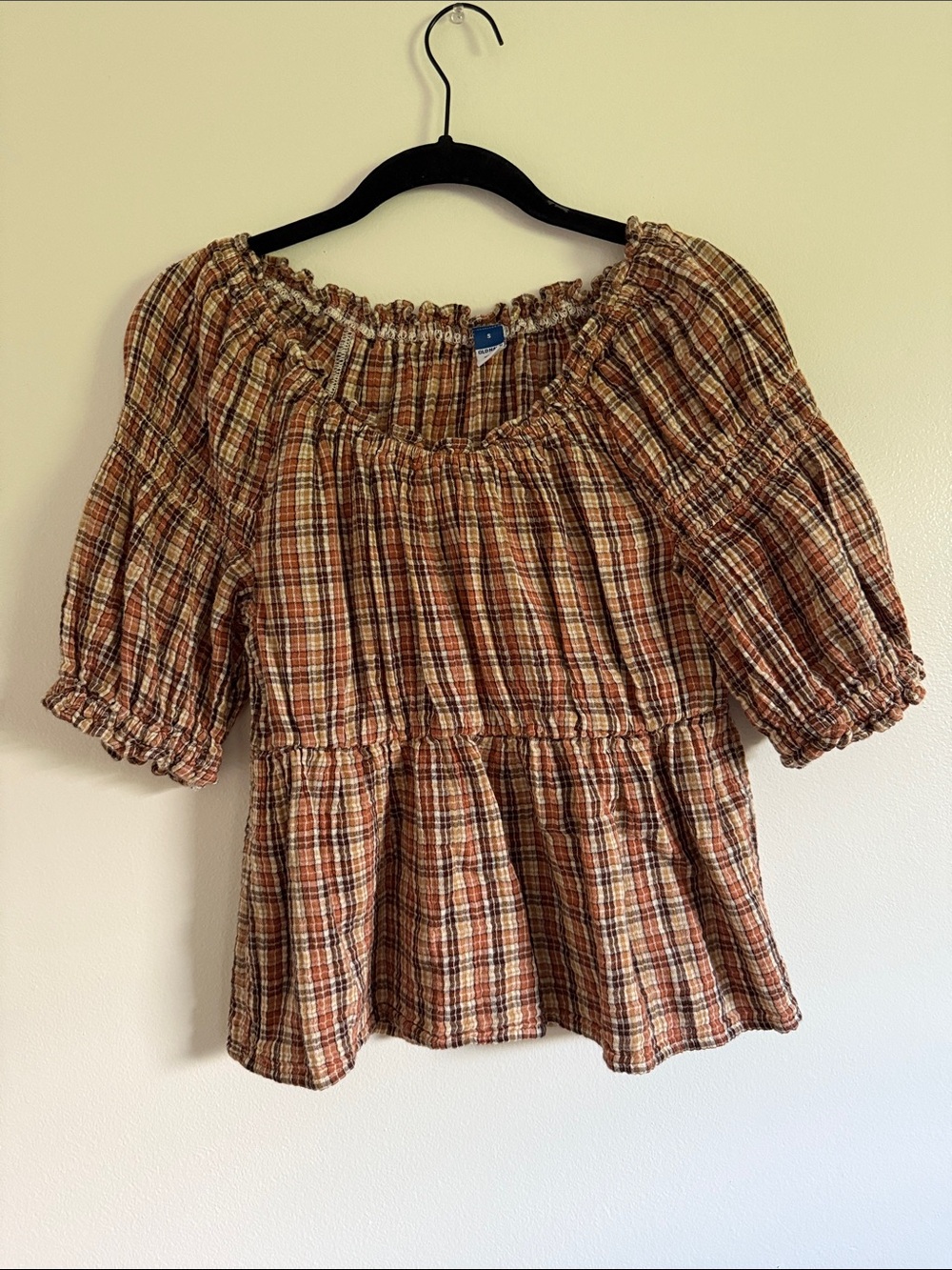 Old Navy Cotton Plaid Blouse